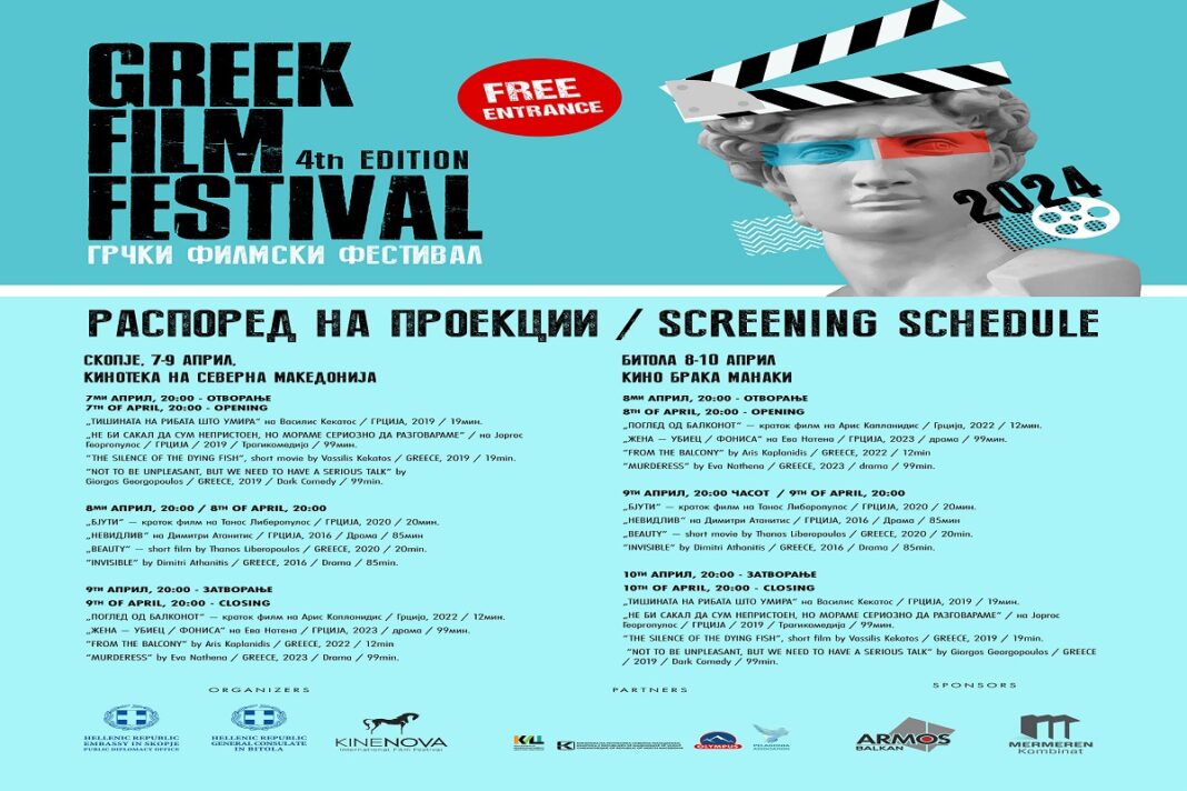 Νέος Πολιτισμός: Το 4ο Φεστιβάλ Ελληνικού Κινηματογράφου στα Σκόπια και Μοναστήρι
